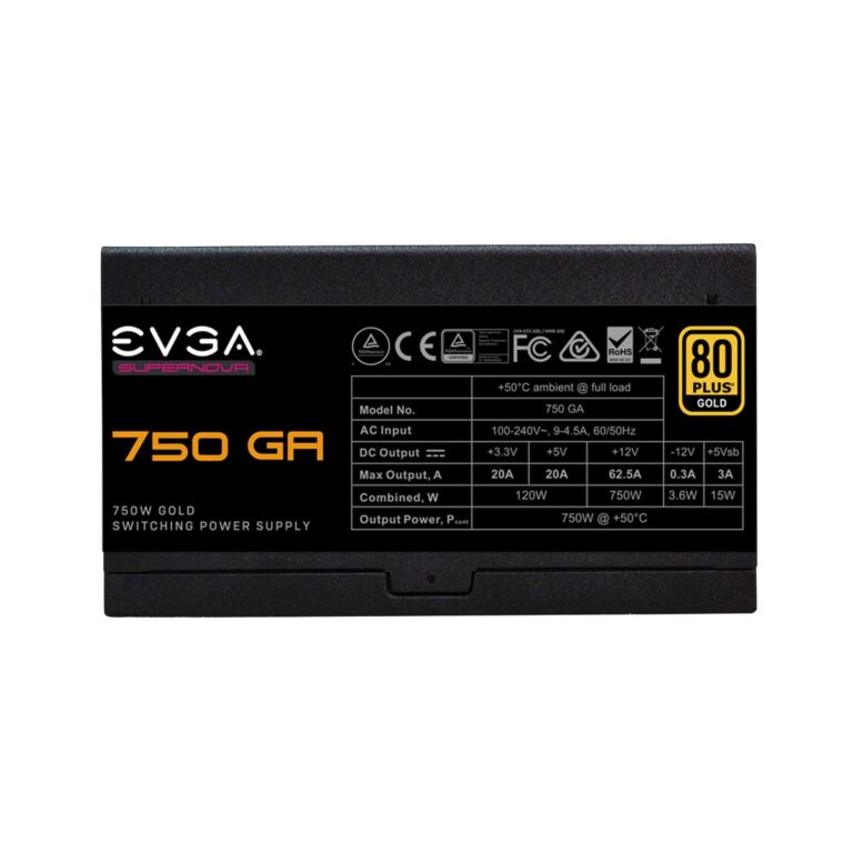 EVGA 220-GA-0750-X1 Super Nova 750 Ga, 80 Plus Gold 750W, Fully Modular, ECO Mode with Dbb Fan, 10 Year Warranty, Compact 150mm Size, Power Supply - Image 4