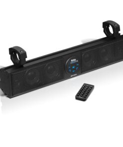 BOSS Audio Systems BRT26A ATV UTV Sound Bar - 26 Inch Wide, 4 Inch Speakers, 1 Inch Soft Dome Tweeters, Full Range, IPX5 Weatherproof, Bluetooth, Built-in Amplifier, Golf Cart Compatible