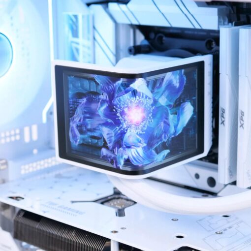 TRYX Panorama SE 360 ARGB White 360mm AIO Rotatable 6.5'' AMOLED Curved Screen 3D Anamorphic Effect Customizable AIO Cooler 360mm White Asetek Adela 280w TDP Intel LGA 1851/1700/1200/115X AMD AM5/AM4 - Image 4
