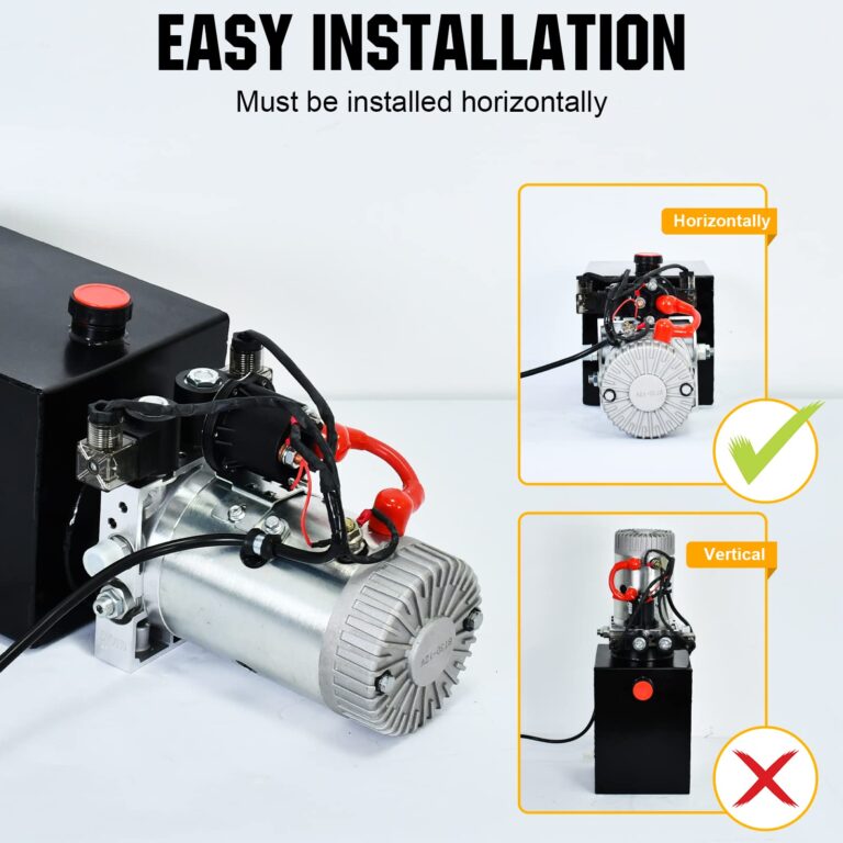 DC HOUSE Hydraulic Power Unit 15 Quart Double Acting Hydraulic Pump DC 12V Power Unit Metal Reservoir for Dump Trailer Car Lifting - Image 5