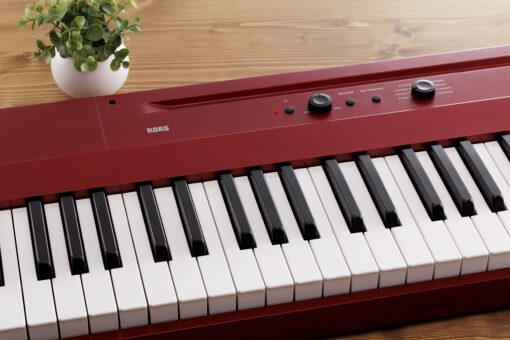 Korg Liano Portable 88-key Digital Piano w/ Semi-Weighted Keys, Bass Reflex Speakers and includes a Sustain Pedal & Power Adapter - Red - Image 7