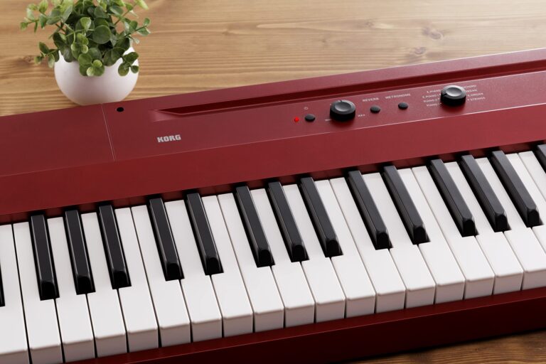 Korg Liano Portable 88-key Digital Piano w/ Semi-Weighted Keys, Bass Reflex Speakers and includes a Sustain Pedal & Power Adapter - Red - Image 7