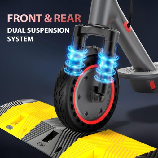 Electric Scooter, 8.5" /10“Tire, 16/19/22Mph Top Speed, 12/22/28 Miles Long Range, Folding Escooter for Adults and Teens with Dual Braking,Dual Suspension, App - Image 9
