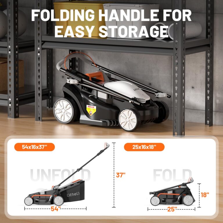 Litheli Cordless Lawn Mower 13 Inch, U20 Handy+ 20V Electric Lawn Mowers for Garden, Yard and Farm, 5 Heights Adjustment, Light Weight,4.0Ah Portable Battery Included - Image 5