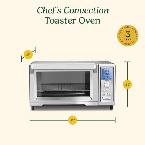 Cuisinart Convection Toaster Oven, Stainless Steel, 16.93"D x 20.87"W x 11.42"H, TOB-260N1 - Image 7