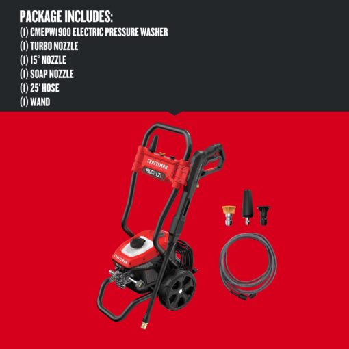 CRAFTSMAN Electric Pressure Washer, Cold Water, 1900 -PSI, 1.2-GPM, Corded (CMEPW1900) - Image 10