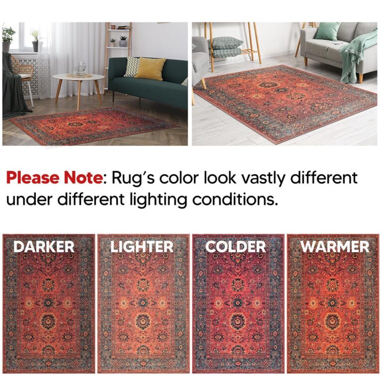 Keen Home Design 9x12 Rug - Machine Washable Area Rug with Non-Slip Backing, Ideal for Living Room, Dining Room, Bedroom - Vintage, Easy Clean, Durable, Low Pile Rug - (9' x 12') - Image 5