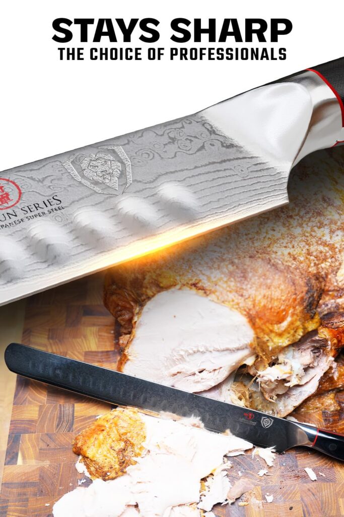 Dalstrong Slicing Knife - 12 inch - Granton Edge - Shogun Series ELITE - G10 Handle - Japanese Steel Damascus Knife - Vacuum Treated Kitchen Knife - Slicer Knife - Image 7