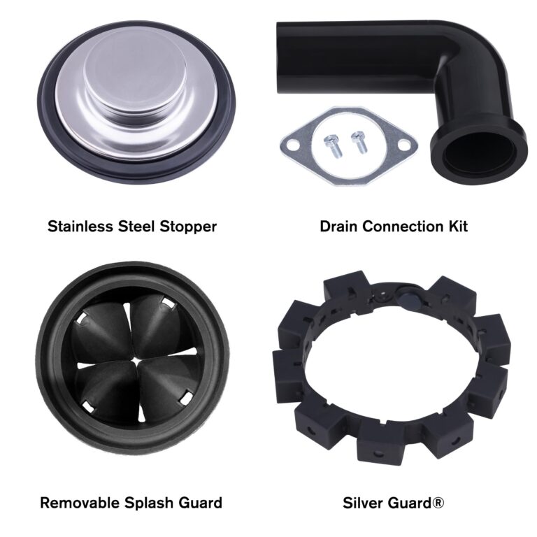 Eco Logic 1 1/4 Horsepower Garbage Disposal with Removeable Splash Guard, Attached Power Cord and Standard 3-Bolt Mounting System, Continuous Feed Disposer - Image 3