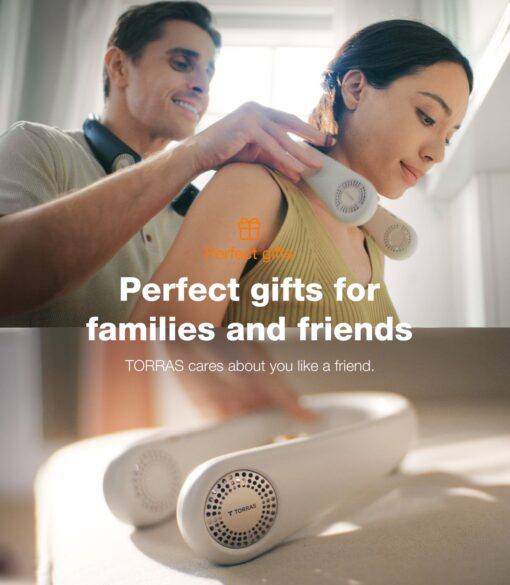 TORRAS COOLiFY Air 2025 Upgraded Neck Fan Air Conditioner, Ultra-Light Portable Fan Rechargeable, Personal Cooling Neck with 3 Modes Fan/Cooler/Heat for Travel, Camping, Outdoor, Ivory - Image 2