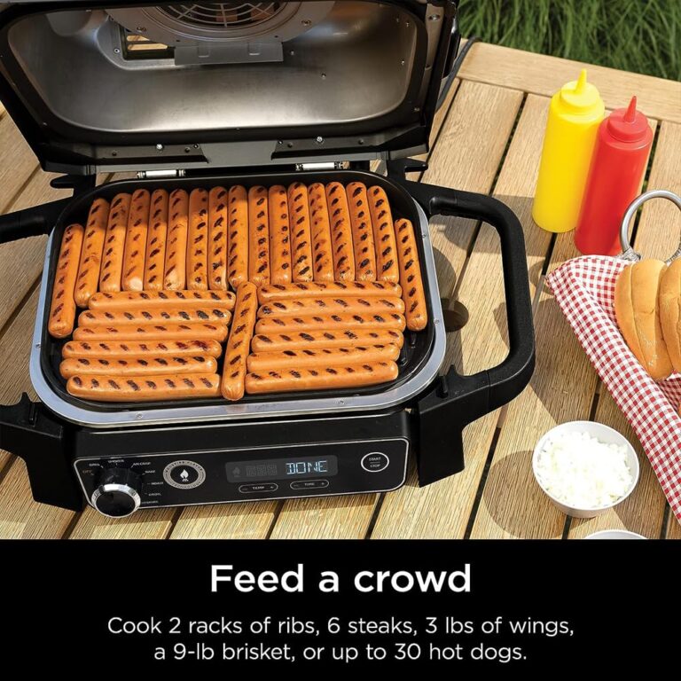 Ninja OG701 Woodfire Outdoor Grill & Smoker 7-in-1 Air Fryer Bake Roast Broil uses Woodfire Pellets(1 Pack Included) Portable, Electric, Grey(Renewed) - Image 7