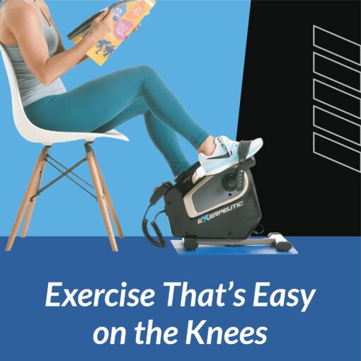 Exerpeutic 2000M Motorized Under Desk Exercise Bike - Electric Legs and Arms Pedal Exerciser - Fitness Equipment for Home Use - Remote Work Office Accessory - Black - Image 2
