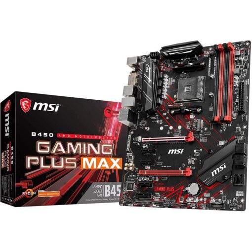 MSI Performance Gaming AMD Ryzen 2ND and 3rd Gen AM4 M.2 USB 3 DDR4 DVI HDMI Crossfire ATX Motherboard (B450 GAMING PLUS Max) - Image 4