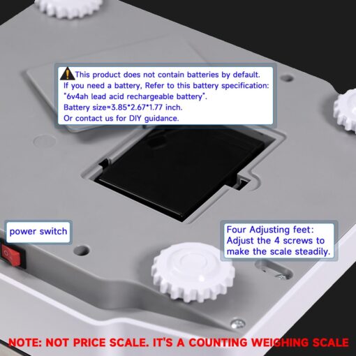 RUISHAN Lab Industrial Counting Scales 30kg/0.5g | 66lb/0.0011lb Accuracy Electronic Digital Gram Weighing Scale for Parts and Coins with Rs232 for Computer Or Printer | with Alarm - Image 3