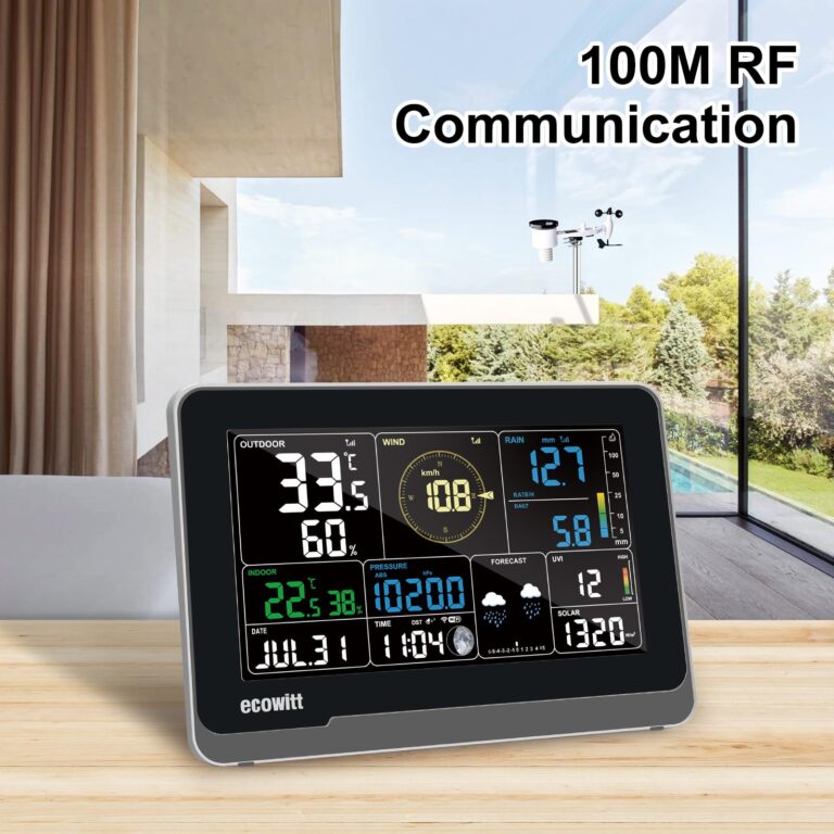 ECOWITT WS3901 Wi-Fi Weather Station Kit, Includes WS3900 7.5'' Colored LCD Display Console and WS90 Outdoor Sensor Array, IoT Function, 915 MHz - Image 3
