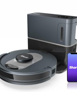 Shark UR2500SR AI Ultra Robot Vacuum, with Ultra Clean, Home Mapping, 30-Day Capacity Bagless Self Empty Base, Perfect for Pet Hair, WiFi, Compatible with Alexa, Black/Silver (Renewed)
