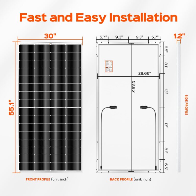 RICH SOLAR 220 Watt 12 Volt 16BB Cell Monocrystalline Solar Panel High Efficiency Solar Module for RV Trailer Camper Marine Off Grid - Image 8