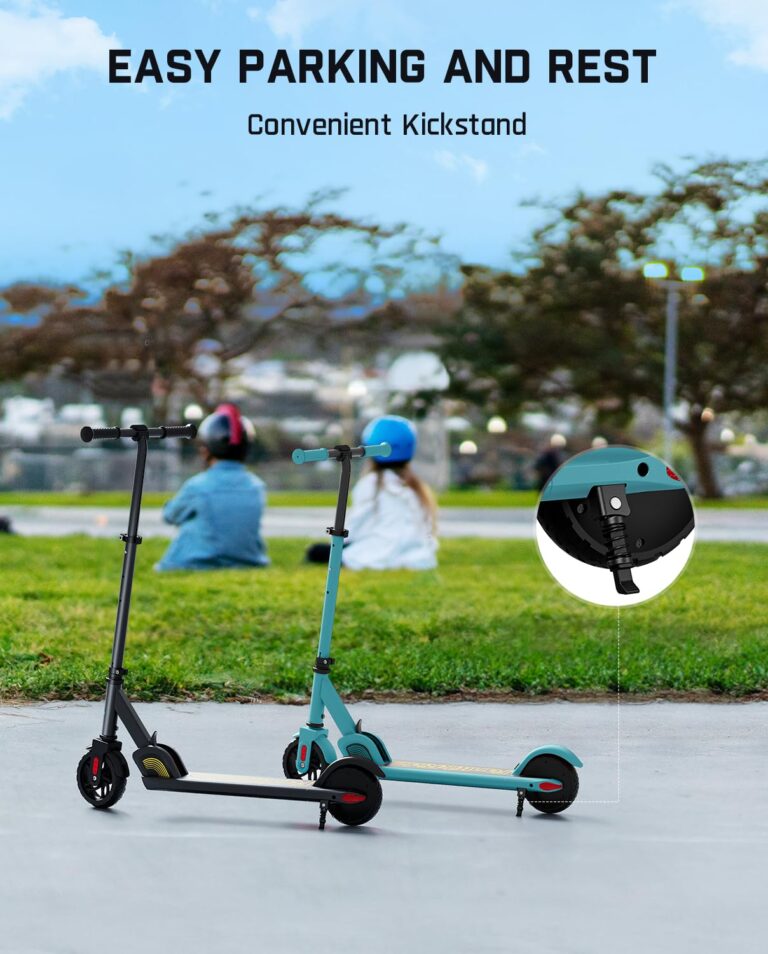 FanttikRide C9 Electric Scooter for Kids 8-12, Adjustable Handlebar Height for Riders 3.9-5.2 ft, 132 lbs, Up to 40 mins Continuous Time, 5 Miles Range, 2 Safe Max Speed 6/10 MPH, Blue - Image 2