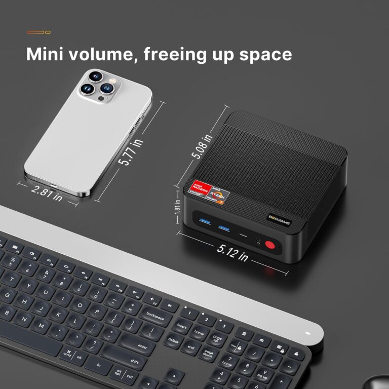 BOSGAME P4 Plus Mini PC Computers, AMD Ryzen 7 5825U Desktop Computers Win 11 Pro, 16GB DDR4 512GB SSD Mini Computers (up to 4.5Ghz), 4K Triple Display Micro Desktop PC BT5.2/Wi-Fi6E - Image 3