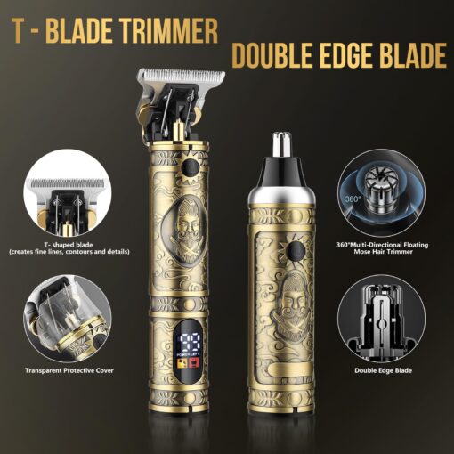 Professional Hair Clippers for Men Nose Hair Trimmer for Men Maquina para Cortar Pelo De Hombre Electric Razor Shaver Set with Bag - Image 4