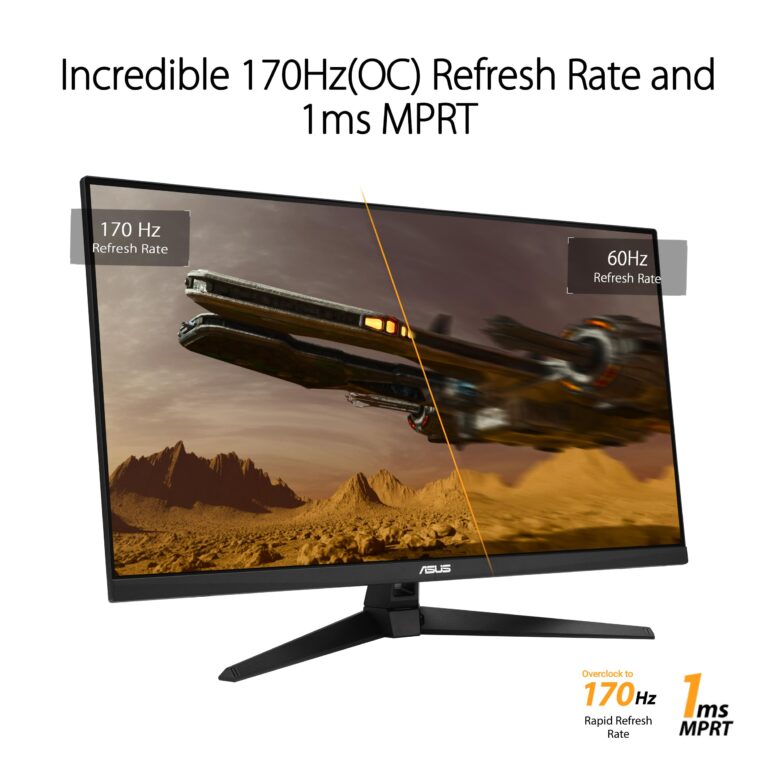 ASUS TUF Gaming 32” (31.5-inch viewable) 1080P Gaming Monitor (VG328QA1A) - Full HD, 170Hz, 1ms, Extreme Low Motion Blur, FreeSync Premium, Eye Care, Shadow Boost, HDMI, Tilt Adjustable,Black - Image 12