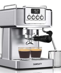 SUMSATY Espresso Machine 20 Bar With Milk Frother, Professional Coffee Maker, Stainless Steel for Home, Barista, Americano, Latte
