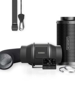 AC Infinity Air Filtration PRO Kit 6”, Inline Fan, Temperature Humidity VPD Controller with WiFi App Control, Carbon Filter, Ducting, Ventilation System for Grow Tents, Hydroponics, Indoor Gardening