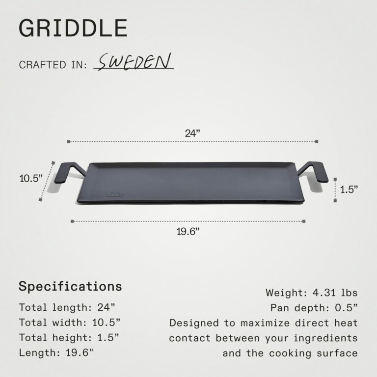 Made In Cookware - Carbon Steel Griddle - (Like Cast Iron, but Better) - Professional Cookware - Crafted in Sweden - Induction Compatible - Image 4