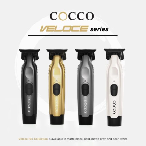 Cocco Veloce Pro Trimmer, Digital Gap Ambassador DLC Blade Edger, High-Torque Brushless BLDC Motor, Cordless, All-Metal Design, Lithium-Ion Battery, Charging Base Included, Gold - Image 4