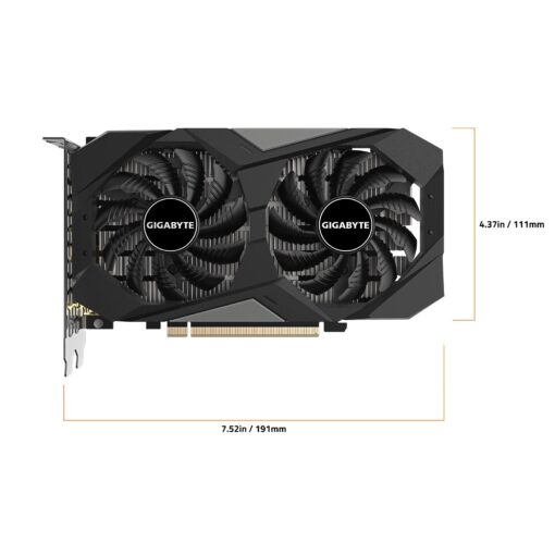 GIGABYTE GeForce RTX 3050 WINDFORCE OC 6G Graphics Card, 2X WINDFORCE Fans, 6GB GDDR6 96-bit GDDR6, GV-N3050WF2OC-6GD Video Card - Image 3