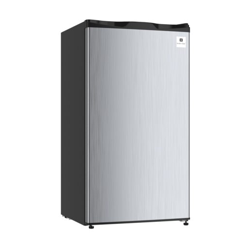 ARCTIC CHEF ACFR322 RCA Mini Refrigerator, Compact Freezer Compartment, Adjustable Thermostat Control, Reversible Door, Ideal Fridge for Dorm, Office, Apartment, Platinum Stainless, 3.2 Cubic Feet - Image 5
