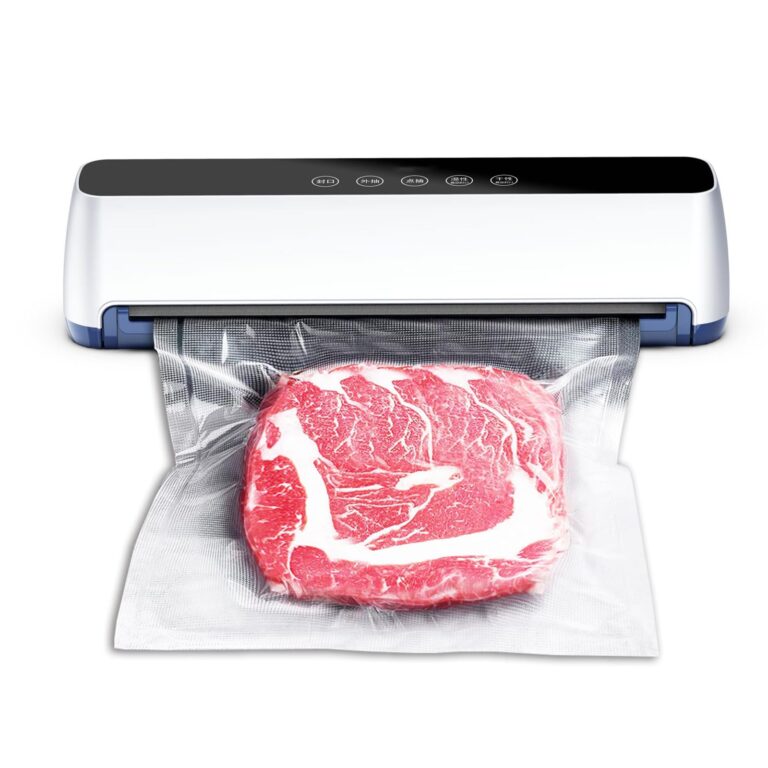 EliteBloom Vacuum Food Packer Machine, Food Vacuum Sealer Machine, 31cm Long Seal, 5 Modes, Holographic LED Touch Screen, Wet/Dry Use, for Fresh Meats, Soups, Sauces and Marinades,