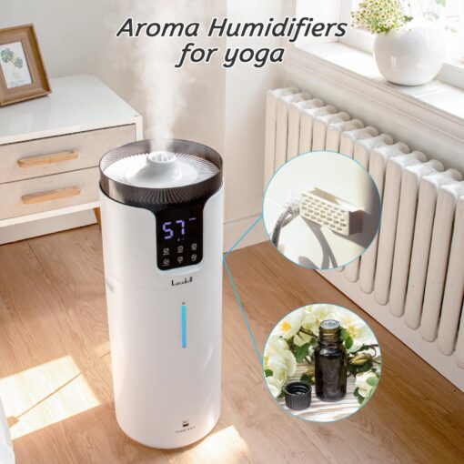 Humidifier large room, Lacidoll 16L/4.2Gal Whole house Humidifier 2000 sq.ft. Ultrasonic Cool Mist Humidifier for Home with Extension Tube, Quiet Bedroom Humidifier with Aroma Box, White - Image 4