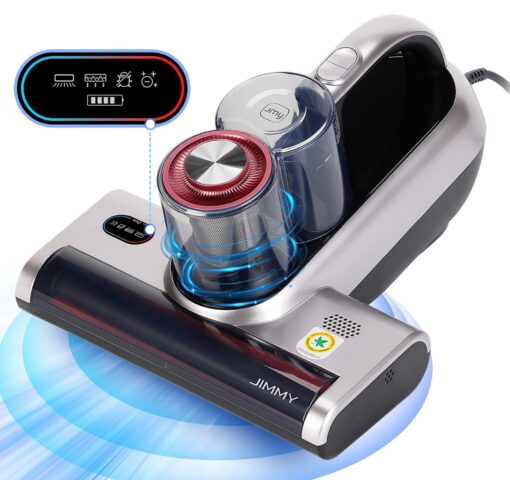 Jimmy Bed Vacuum Cleaner with Dust Sensor, Mattress Vacuum Cleaner with UV Light & Ultrasonic, 15Kpa Suction 420W Handheld Vacuums for Dust & Pet Hair (BX6 Pro, Corded)
