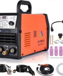 HITBOX Cold TIG Welder with Pulse, 110V/220V 200Amp DC Professional Aluminum Welding Machine Featuring Stick/MMA/IGBT, Exquisite All-Round Arc Welder, Offering You Excellent Cost Performance(HBT2000P)