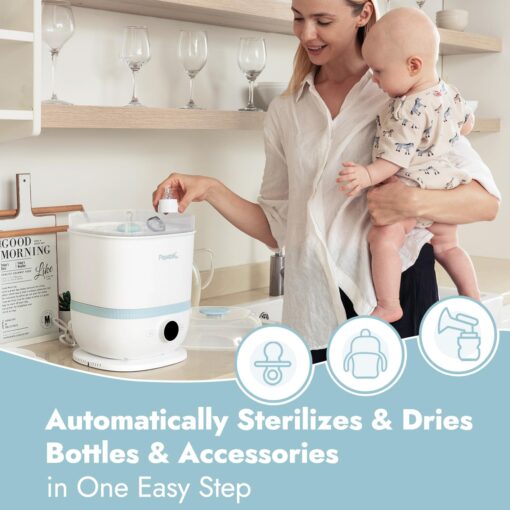 Papablic Bottle Sterilizer and Dryer Pro, 13 Bottles Extra-Large Capacity for Big Family, Electric Steam Bottle Sanitizer for Baby Bottles, Parts & Other Newborn Essentials - Image 3