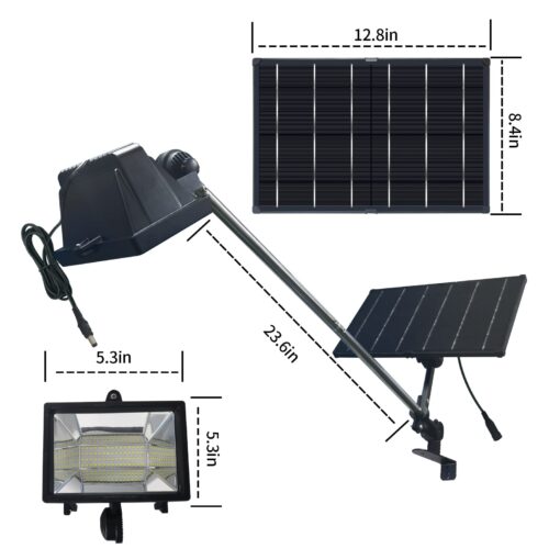 Solar Billboard Light,Metal Aluminum Lamp Heads Solar Sign Light ,12W 12000AMH Li-on Battery, 60 LED Super Bright Llight , Used for Real Estate Signs, Commercial, Advertising, Highway Sign Lighting - Image 7