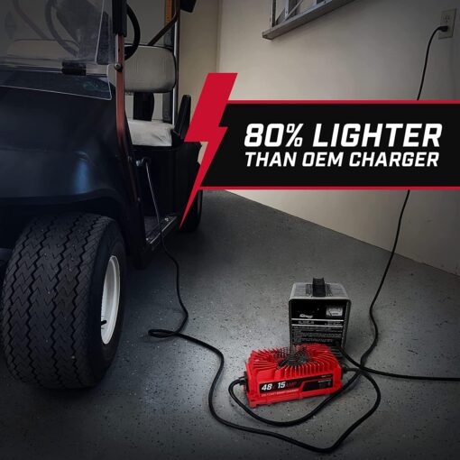 FORM 48 Volt Golf Cart Battery Charger for Club Car Precedent & DS Golf Carts - 48V 15AMP Lead Acid Battery Charger - Image 4