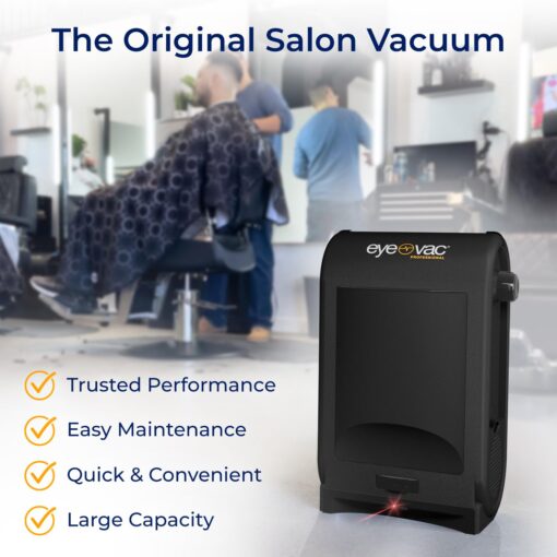 EyeVac Pro Touchless Vacuum Automatic Dustpan - Ultra Fast & Powerful - Great for Sweeping Salon Pet Hair Food Dirt Kitchen, Corded Canister Vacuum, Bagless, Automatic Sensors, 1400 Watt (Black) - Image 6
