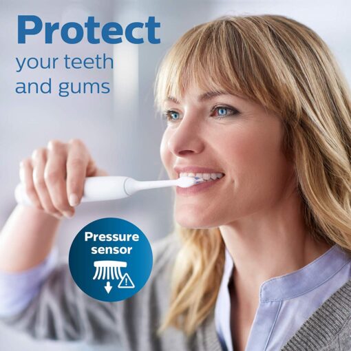 Philips Sonicare ProtectiveClean 6500 Rechargeable Electric Toothbrush, with Pressure Sensor, 3 Cleaning Modes, SmarTimer and QuadPacer, 14-Day Battery Life, Charging Travel Case, Black, HX6462/08 - Image 12
