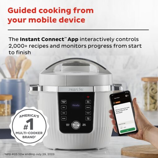 Instant Pot PRO Max Wi-Fi Smart 10-in-1 Pressure Cooker, Steamer, Saute, Warmer, Rice Cooker, Yogurt Maker, Sous Vide, Baker, NutriBoost - Includes App with 2000+ Recipes - 6 Quart - Image 5