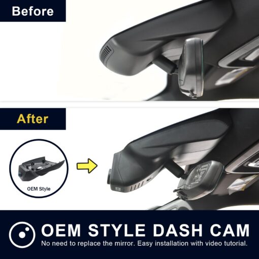 Mangoal Front 4K & Rear 1080P Dash Cam Custom fit for GMC Sierra 1500 2022-2025 HD 2024 2025 Pro SLE Elevation SLT AT4X Denali Ultimate (Model C), Integrated OEM Look, UHD 2160P Video, 128GB Card - Image 2