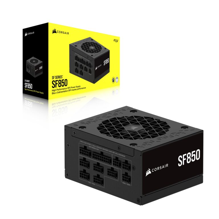 CORSAIR SF850 (2024) Fully Modular Low Noise 80 Plus Platinum ATX Power Supply – ATX 3.0 Compliant – PCIe 5.0 Ready – SFX-to-ATX Bracket Included – Black - Image 2