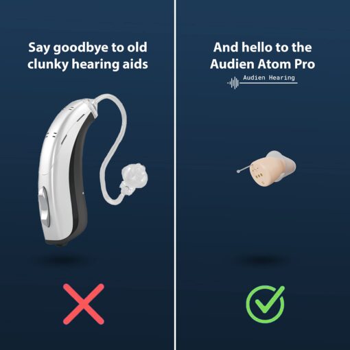 Audien ATOM PRO Wireless Rechargeable Hearing Amplifier to Aid and Assist Hearing, Premium Comfort Design and Nearly Invisible - Image 6