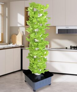 vhdurike 45 Pots Vertical Hydroponic Tower, Soilless Cultivation Hydroponic Garden Tower, Hydroponic Growing System Kit, Vertical Garden Planter for Gardening Lovers