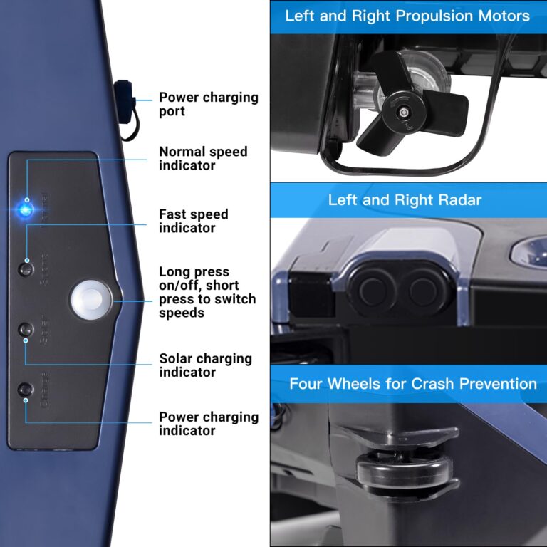 BEAUGATHER Pool Surface Cleaner Robot with Solar and Rechargeable Dual Mode, Cordless Robotic Pool Cleaner, Smart Pool Skimmer Basket, Automatic Pool Vacuum Cleaner with Auto-Escape and Auto-Turn - Image 4