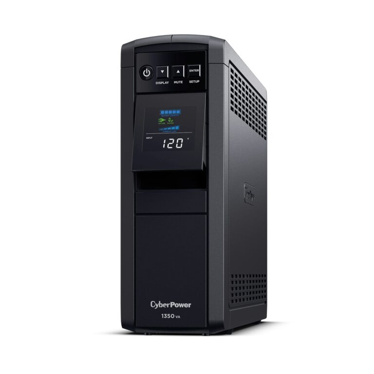 CyberPower CP1350PFCLCD PFC Sinewave UPS System, 1350VA/880W, 12 Outlets, AVR, Mini-Tower - Image 7