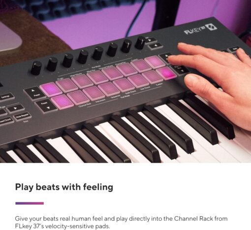 Novation FLkey 37 MIDI Keyboard - Seamless FL Studio Integration with Chord Mode and Scale Mode. All the software you need for Music Production - Image 4