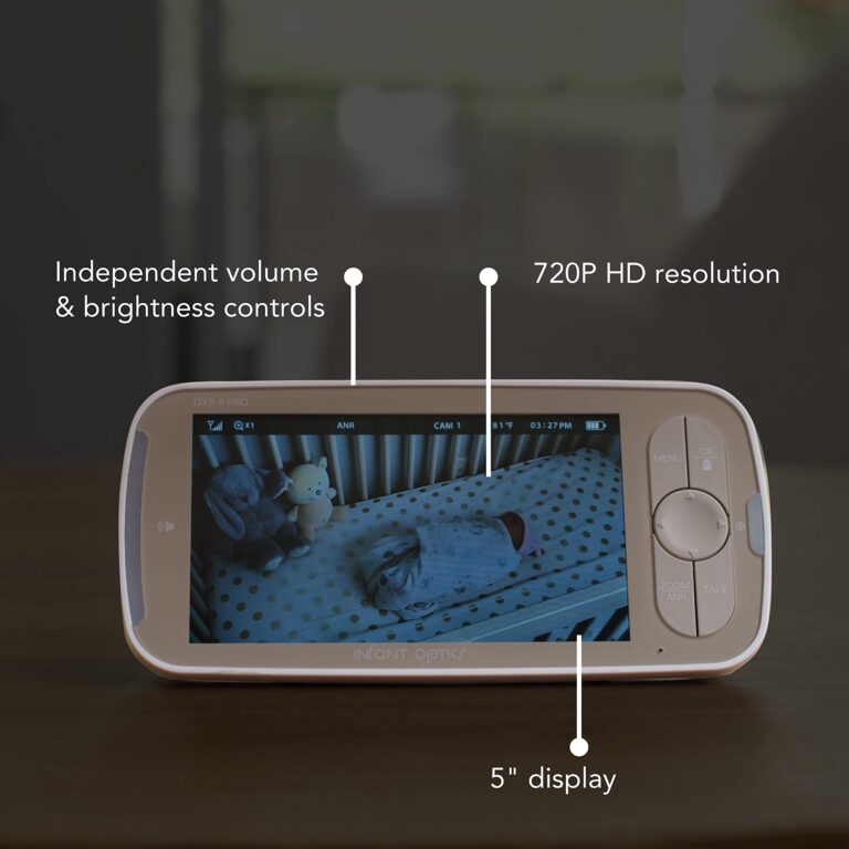 Infant Optics DXR-8 PRO Video Baby Monitor, 720P HD Resolution 5" Display, Patented A.N.R. (Active Noise Reduction), No WiFi, Pan Tilt Zoom, and Interchangeable Lenses - Image 4