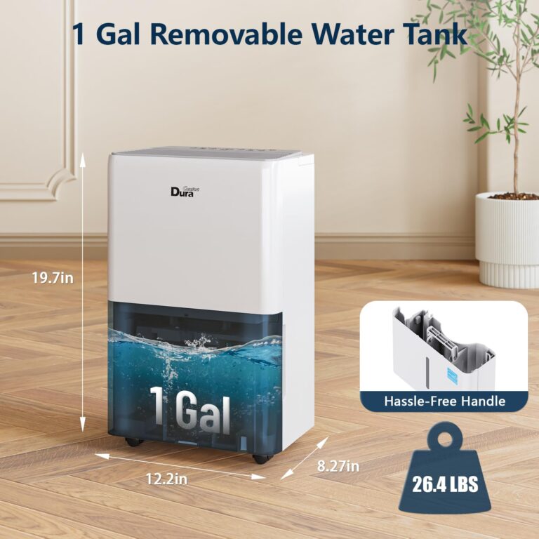 DuraComfort Dehumidifier for Basement,Up to 2500 Sq.Ft Small to Middle Rooms,Max to 35 Pints, Energy Star Certified Dehumidifiers,2024 New Model,White - Image 2